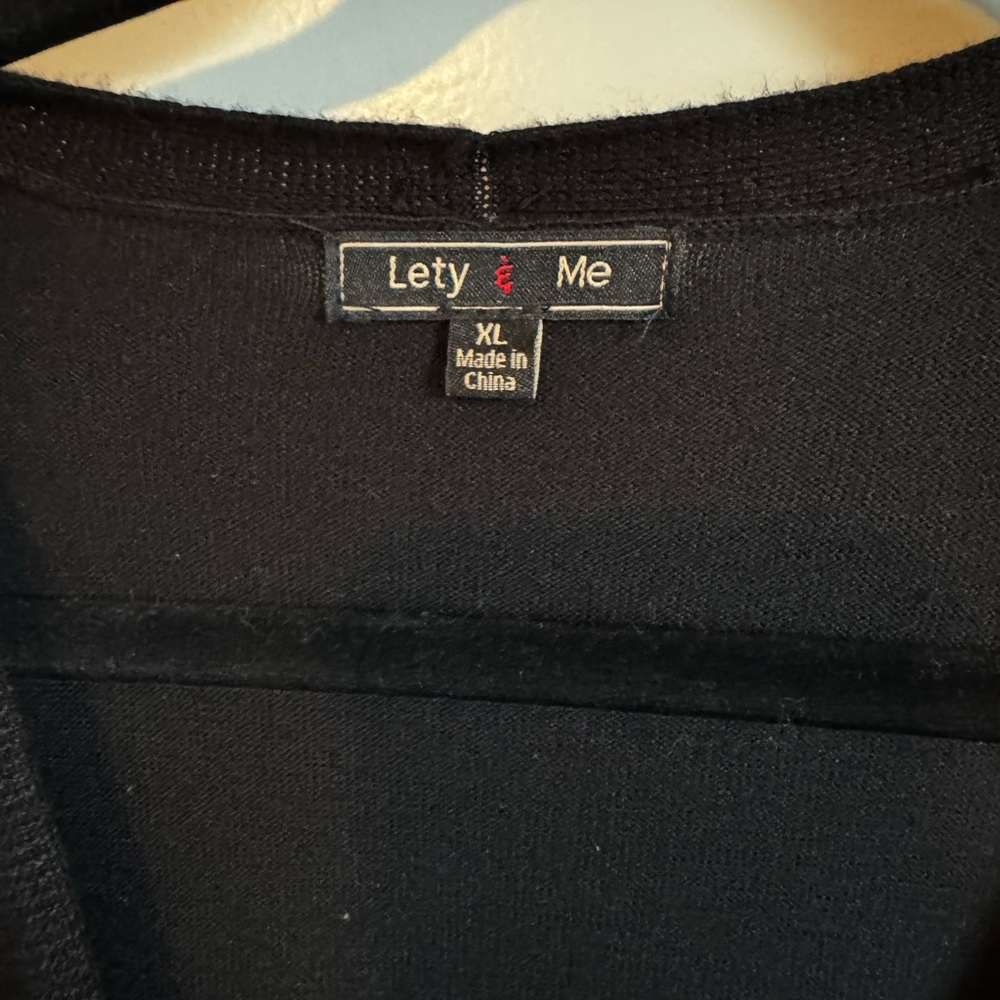 Lety & Me Black Surplice V-neck Sweater - XL. Never worn!